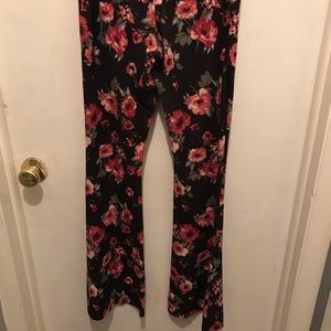 Flower bell bottom pants